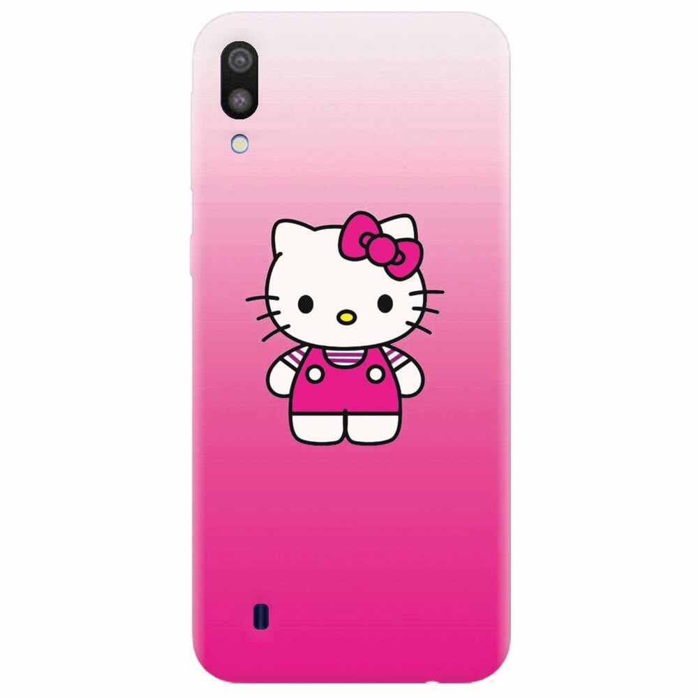 Husa silicon pentru Samsung Galaxy M10, Cute Pink Catty