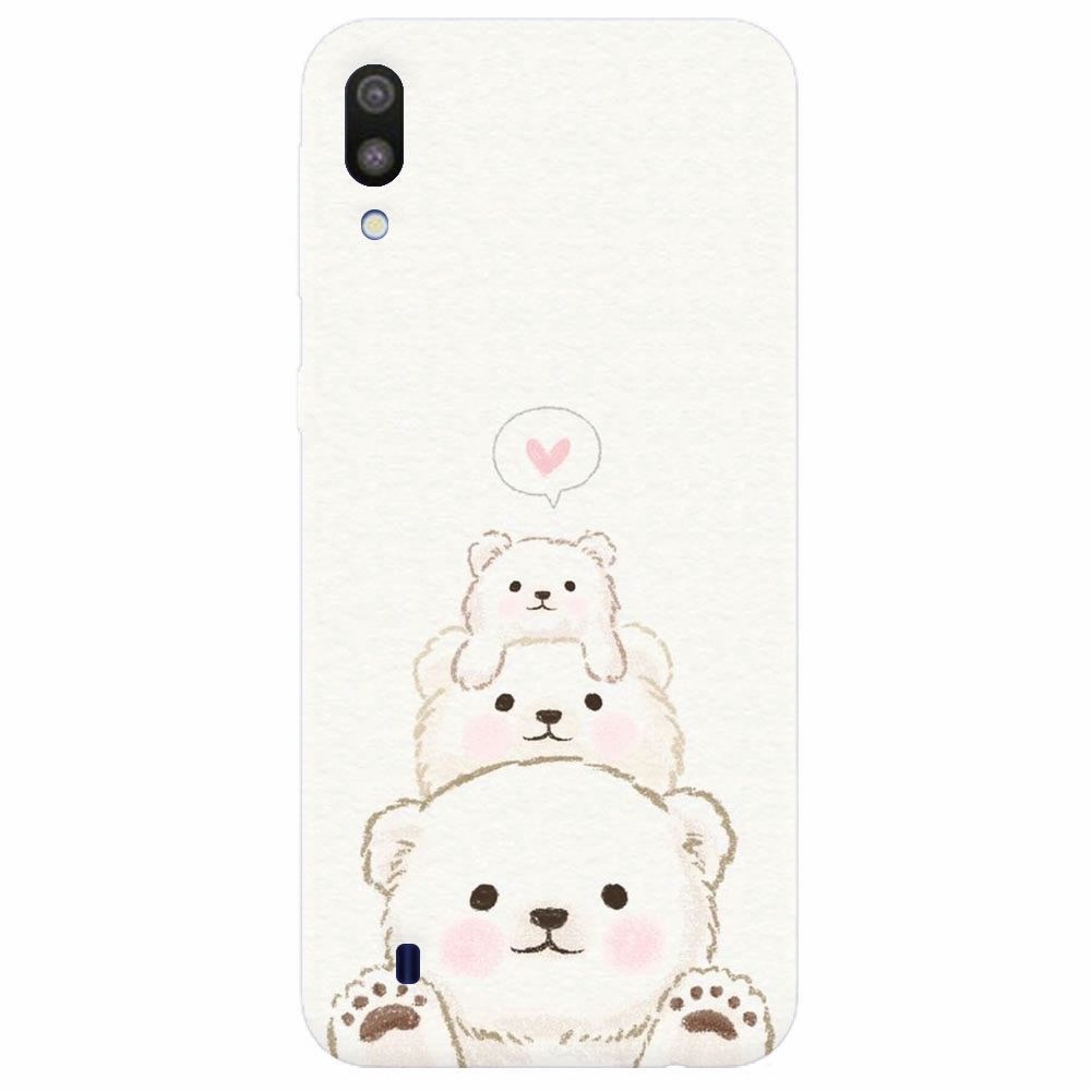 Husa silicon pentru Samsung Galaxy M10, Family Bear