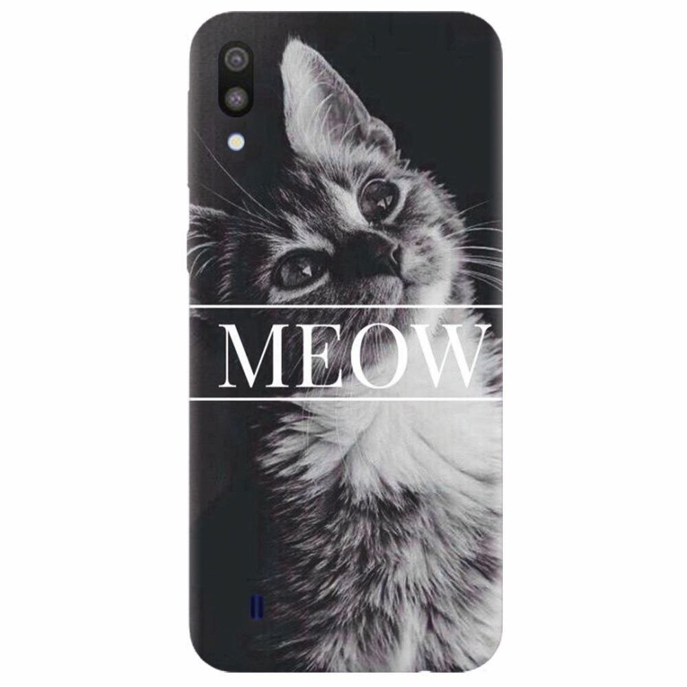 Husa silicon pentru Samsung Galaxy M10, Meow Cute Cat