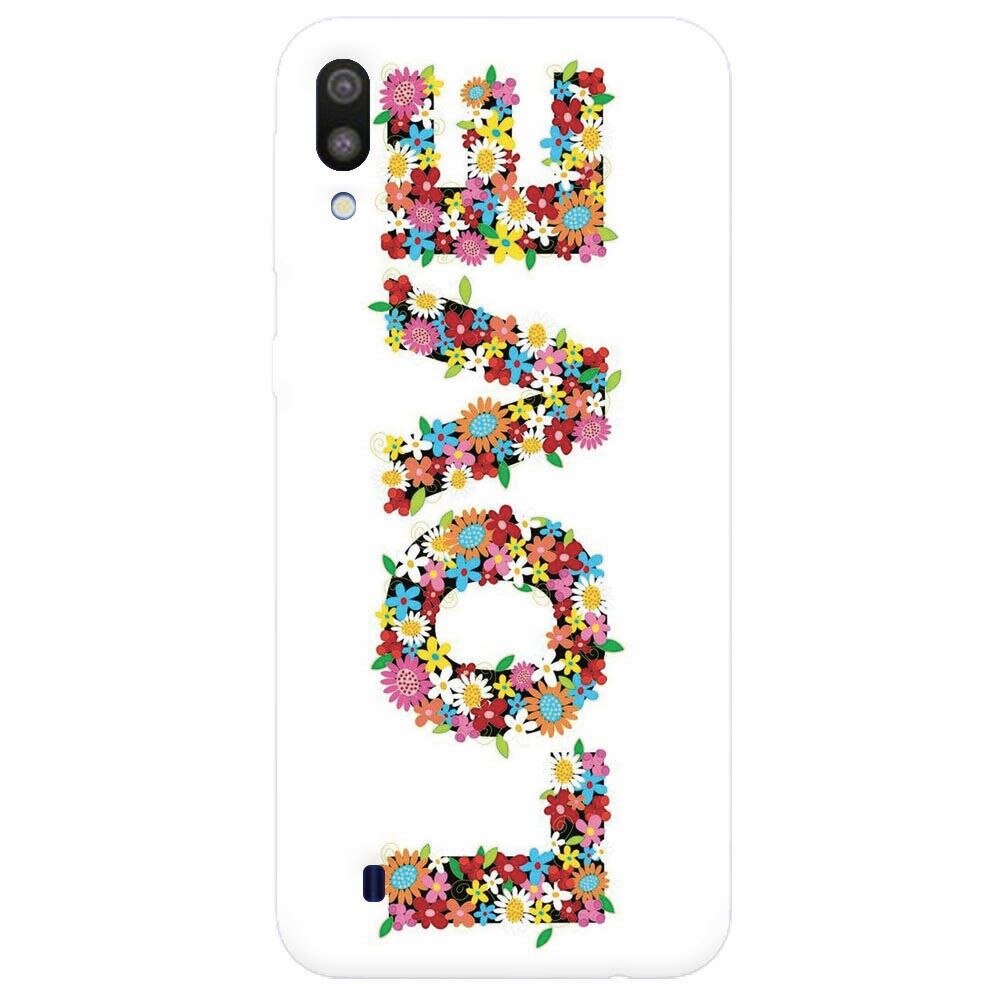Husa silicon pentru Samsung Galaxy M10, Love Made By Flowers