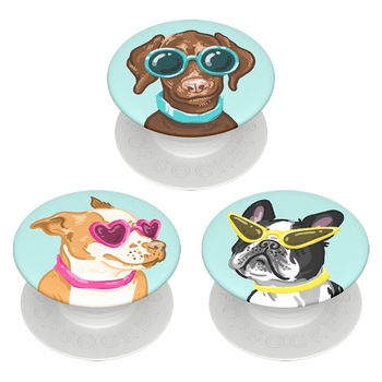 Suport Stand Adeziv Popsocket PopMinis pentru telefon, 3 mini suporturi, Posh Pups Suport Stand Adeziv Popsocket PopMinis pentru telefon, 3 mini suporturi, Posh Pups