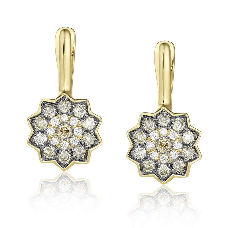 Cercei Deruvo Aur 18k Diamante, Diamante Maro E32080R-Y