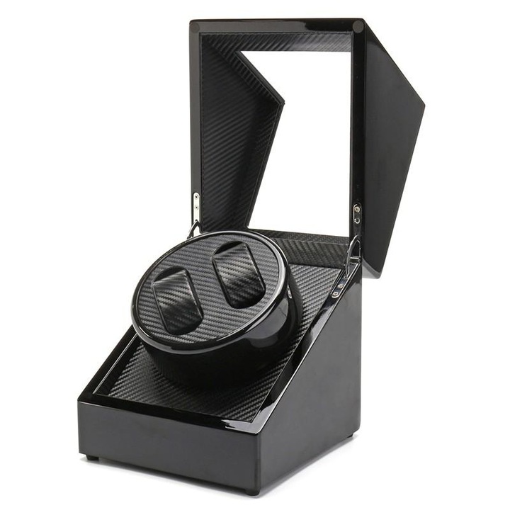TRIDENT Winder Watch óratartó doboz 2 db automata órához, fekete