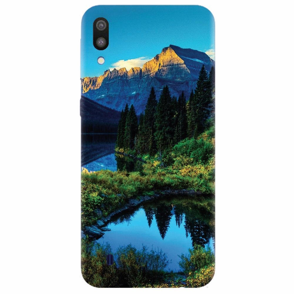 Husa silicon pentru Samsung Galaxy M10, HDR Mountains Lake