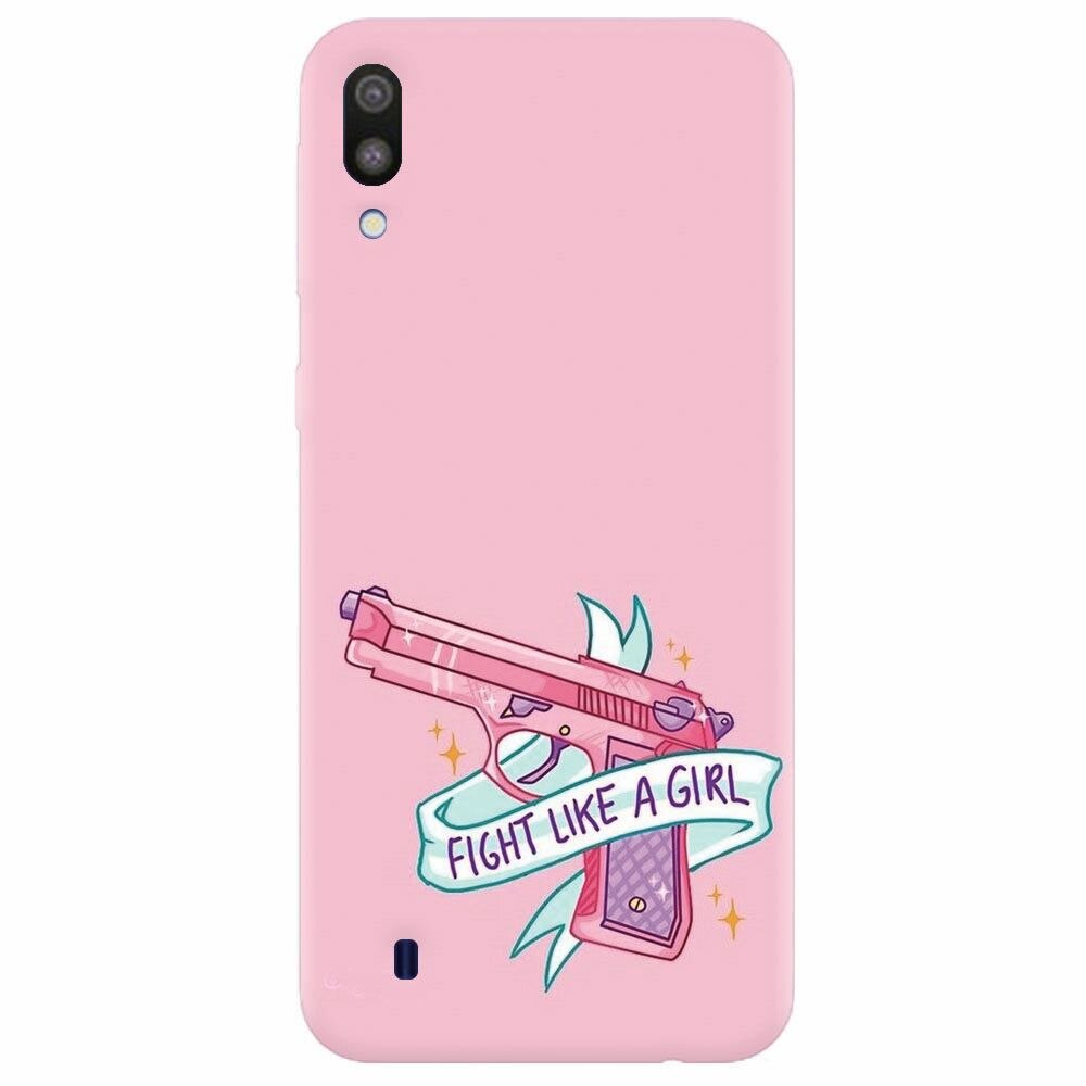 Husa silicon pentru Samsung Galaxy M10, Fight Like A Girl