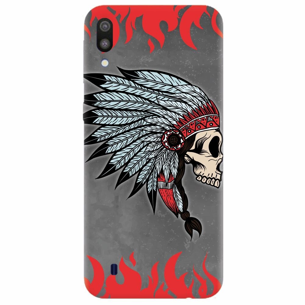Husa silicon pentru Samsung Galaxy M10, Indian Skull