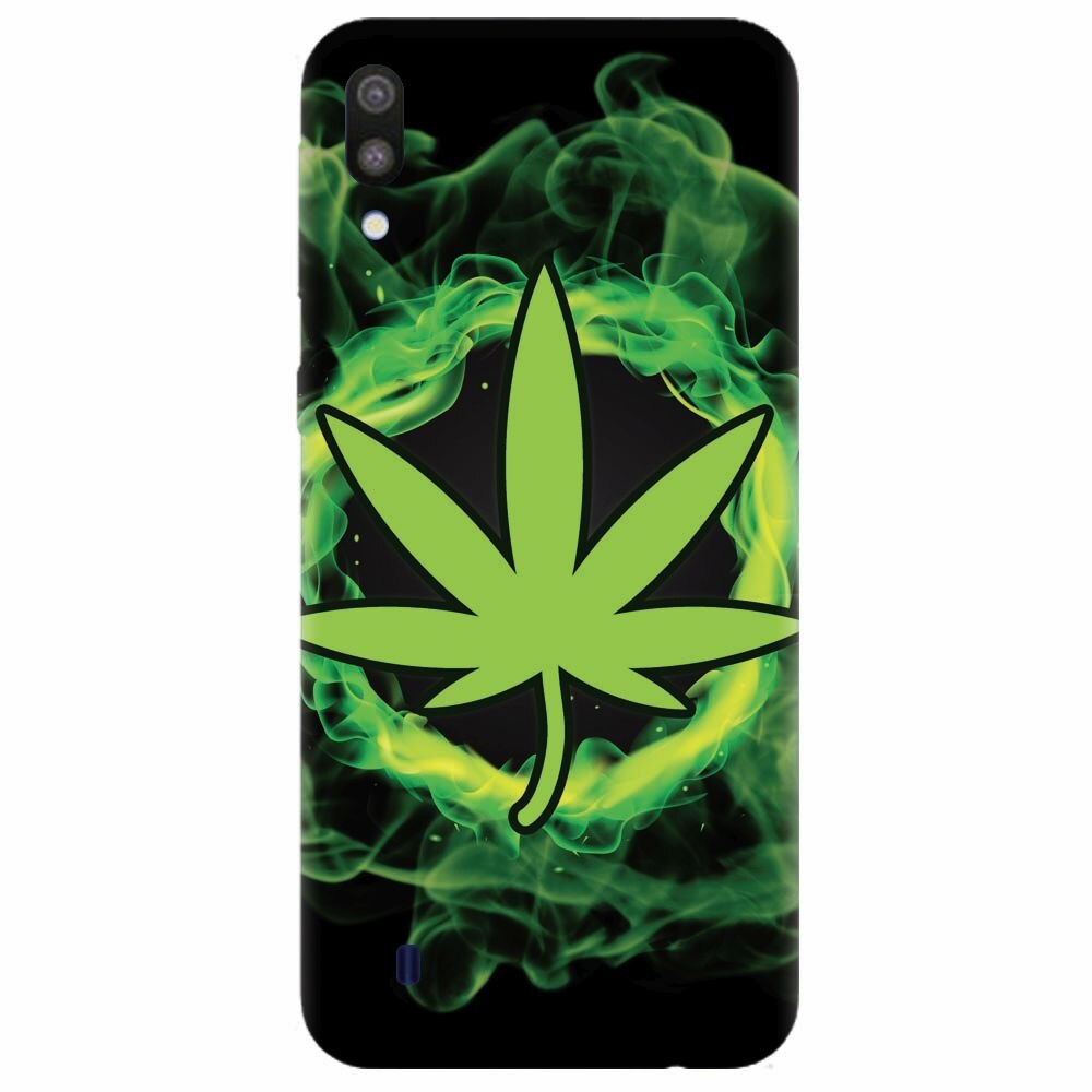 Husa silicon pentru Samsung Galaxy M10, GreenFlames