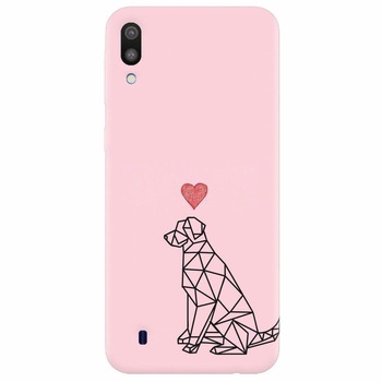 Husa silicon pentru Samsung Galaxy M10, Love Dog Husa silicon pentru Samsung Galaxy M10, Love Dog