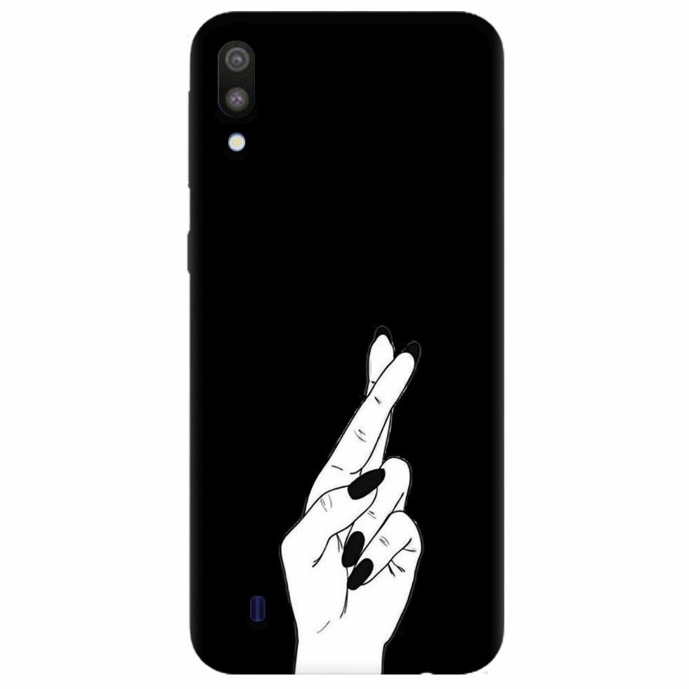 Husa silicon pentru Samsung Galaxy M10, Finger Cross