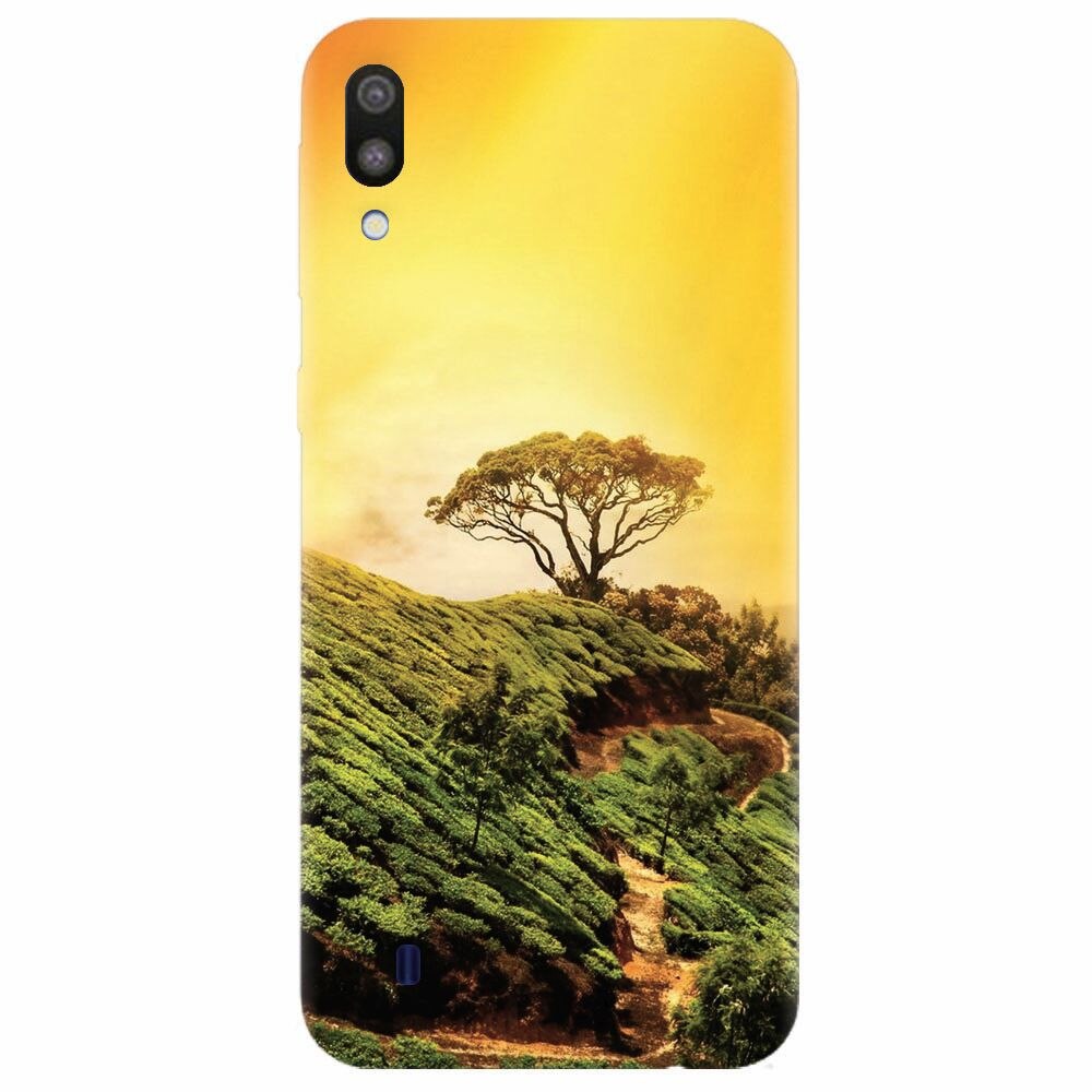 Husa silicon pentru Samsung Galaxy M10, Hill Top Tree Golden Light