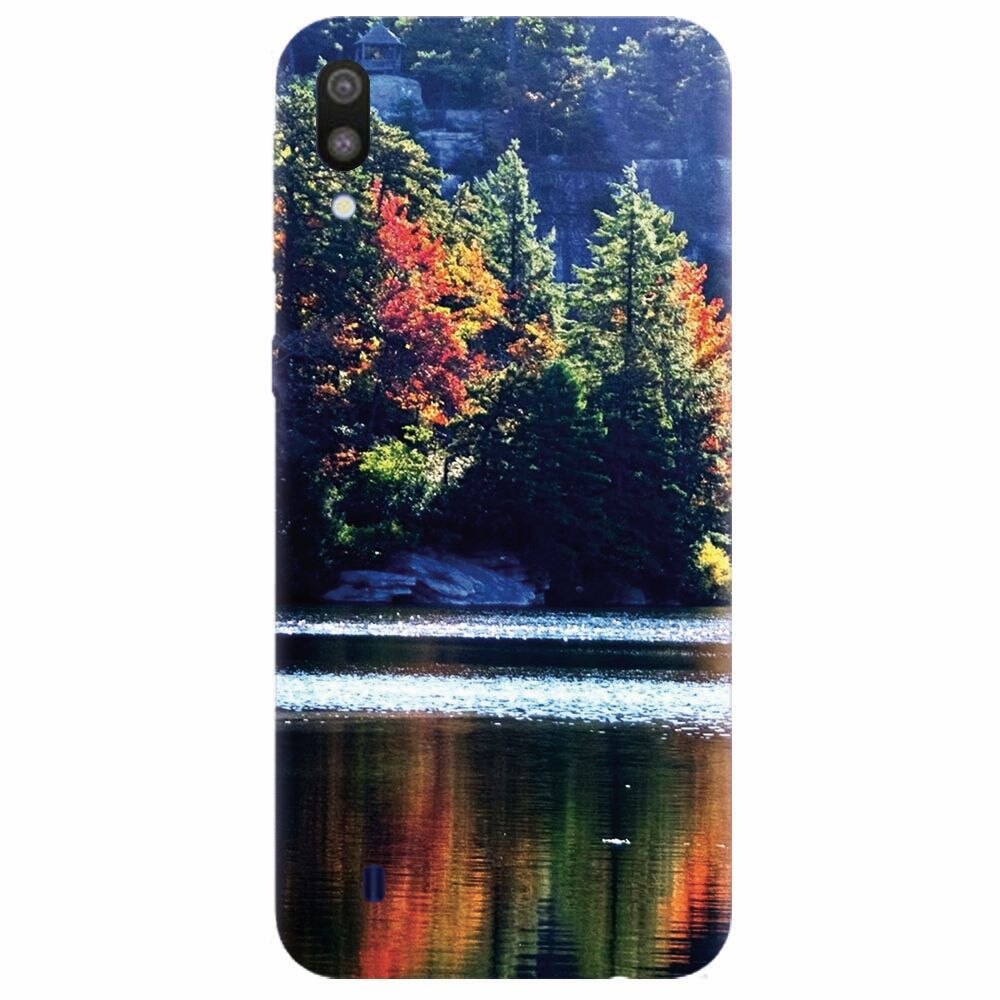 Husa silicon pentru Samsung Galaxy M10, Lake Minnewaska Autumn