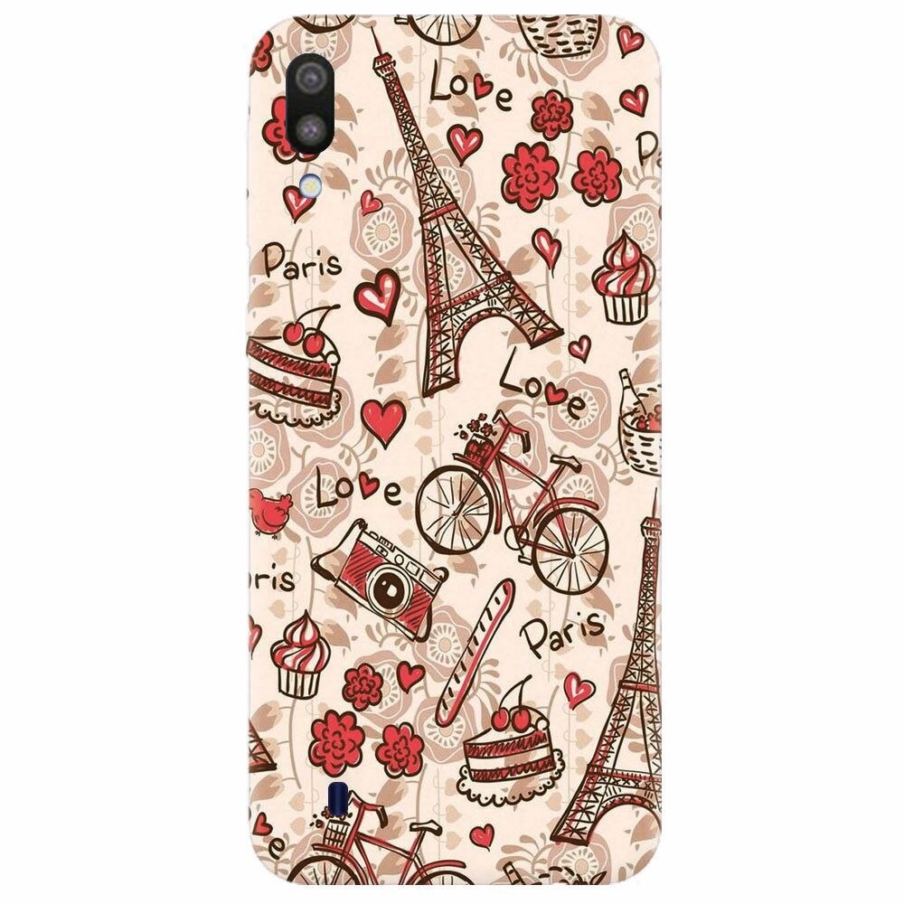 Husa silicon pentru Samsung Galaxy M10, Paris Love