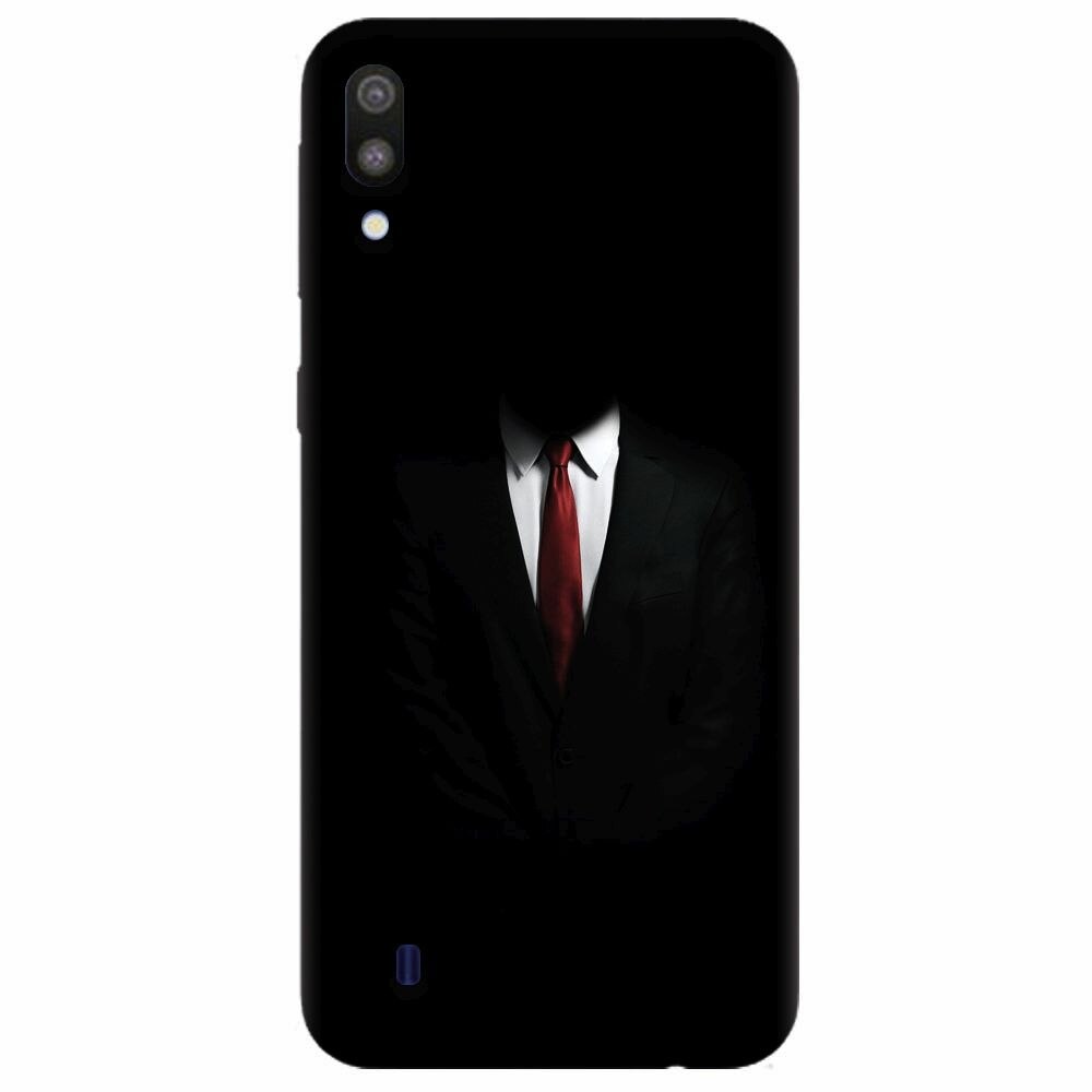 Husa silicon pentru Samsung Galaxy M10, Mystery Man In Suit