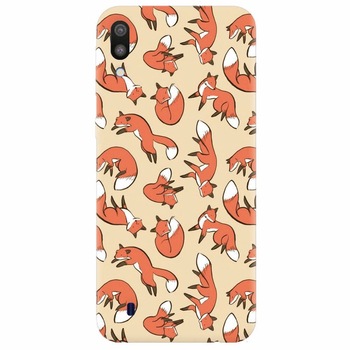 Husa silicon pentru Samsung Galaxy M10, Red Foxes Husa silicon pentru Samsung Galaxy M10, Red Foxes