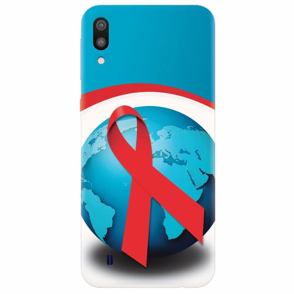 Husa silicon pentru Samsung Galaxy M10, World Aids Day