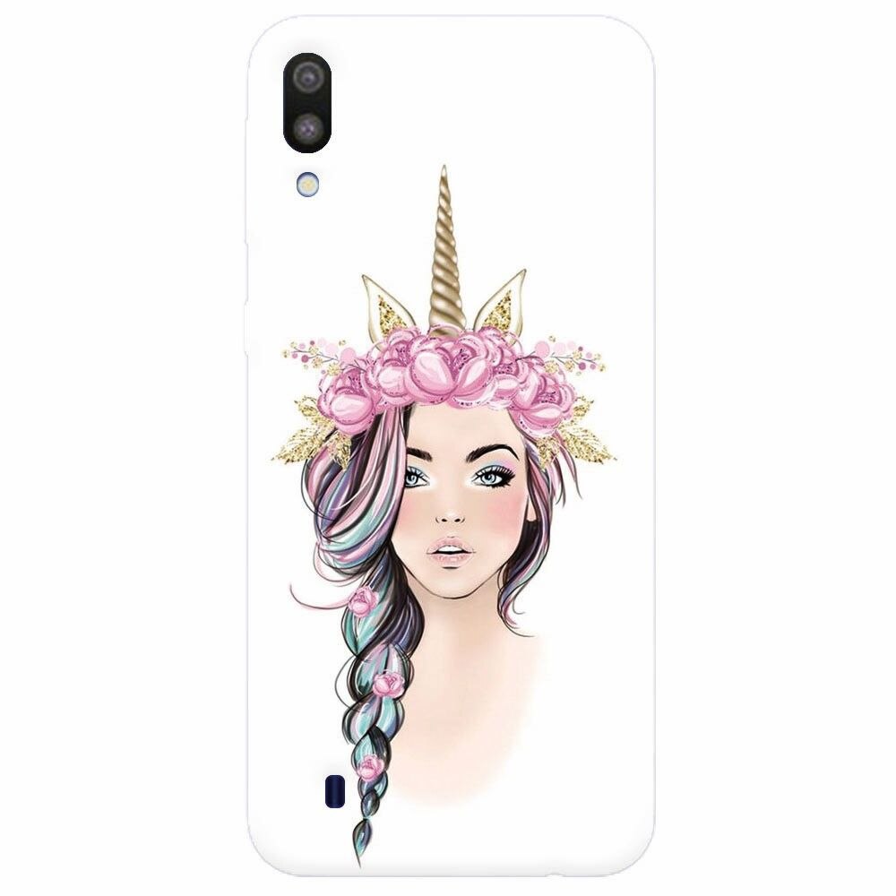Husa silicon pentru Samsung Galaxy M10, Unicorn Girl