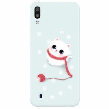 Husa silicon pentru Samsung Galaxy M10, Cute Cat Husa silicon pentru Samsung Galaxy M10, Cute Cat