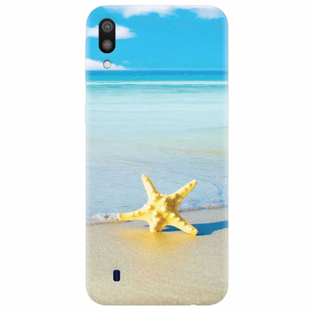 Husa silicon pentru Samsung Galaxy M10, Starfish Beach