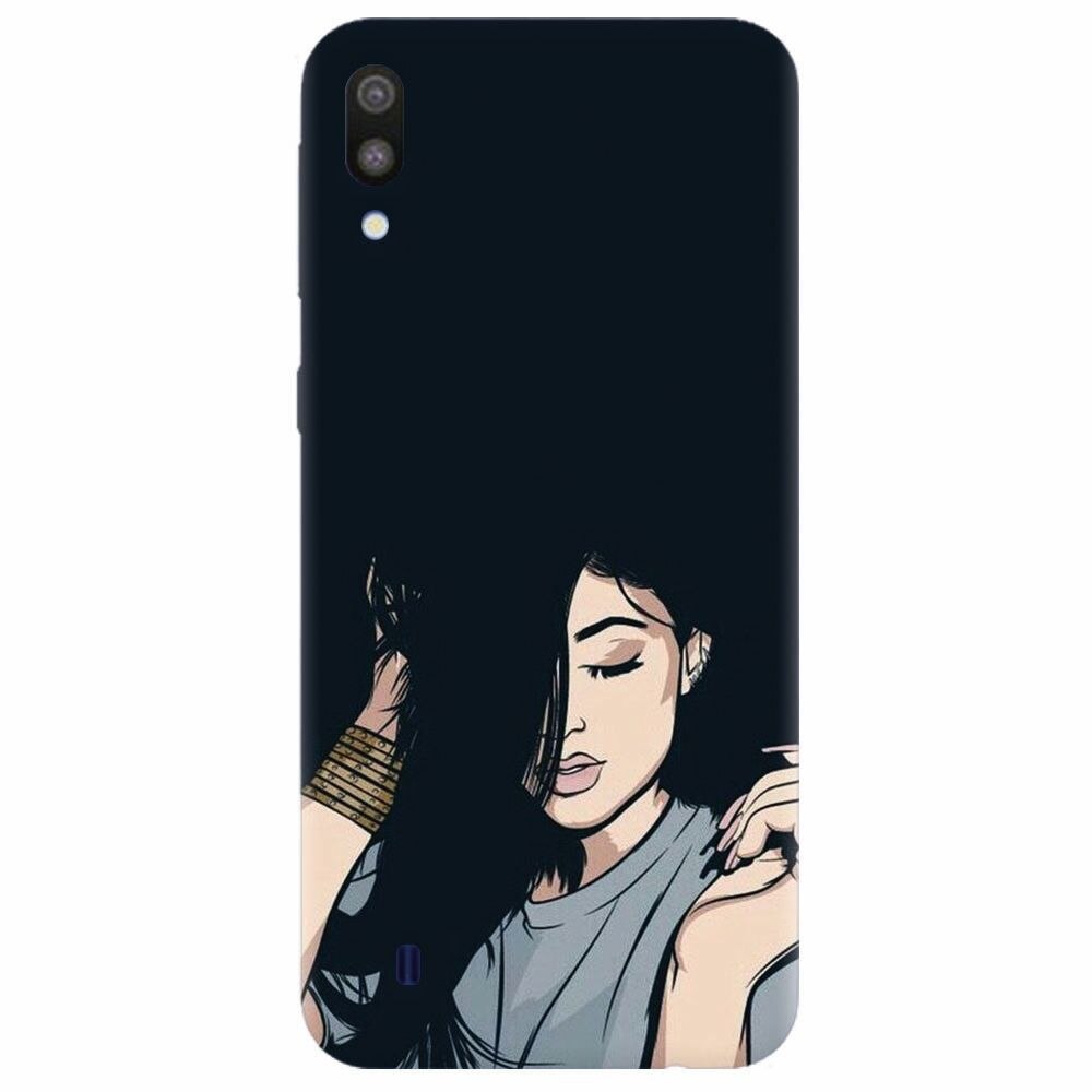 Husa silicon pentru Samsung Galaxy M10, Simple Girl
