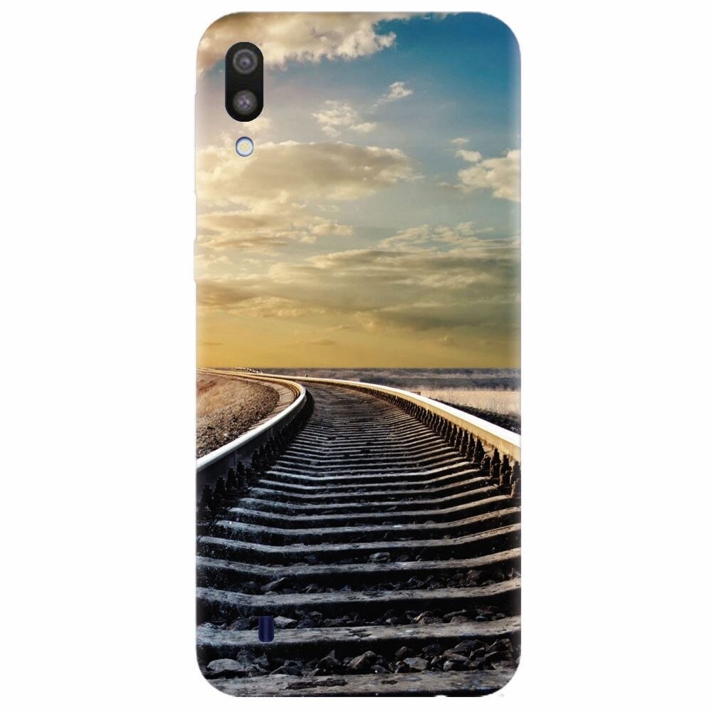 Husa silicon pentru Samsung Galaxy M10, Railroad Horizon