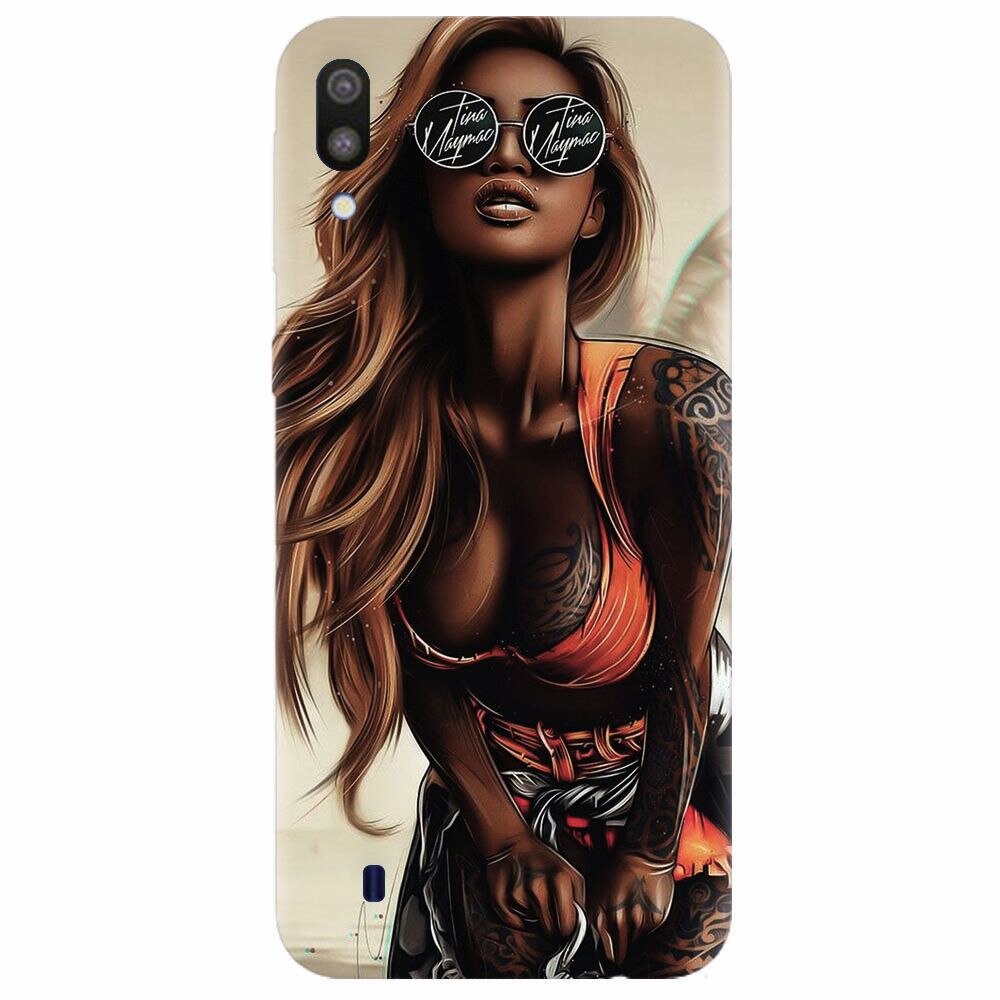 Husa silicon pentru Samsung Galaxy M10, Tattoed Girl