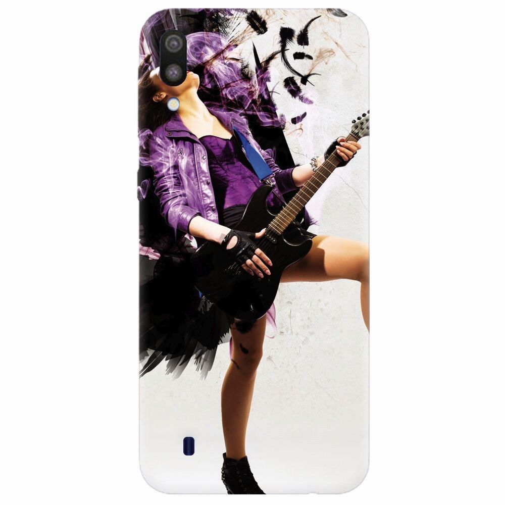 Husa silicon pentru Samsung Galaxy M10, Rock Music Girl