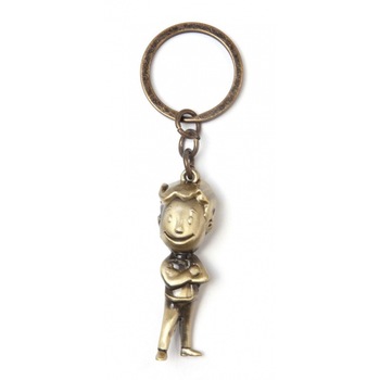 Breloc Fallout - Golden Vault Boy 3D Metal Keychain, Bioworld Breloc Fallout - Golden Vault Boy 3D Metal Keychain, Bioworld