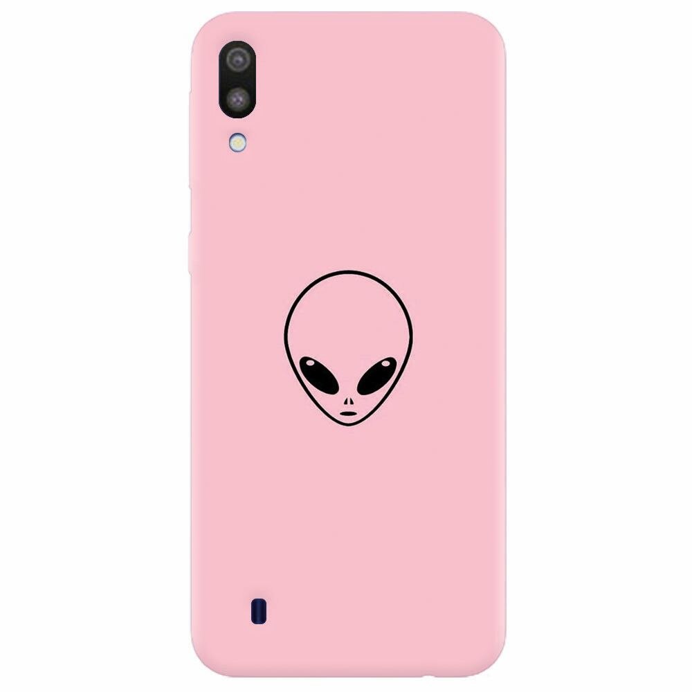 Husa silicon pentru Samsung Galaxy M10, Pink Alien