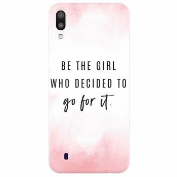 Husa silicon pentru Samsung Galaxy M10, Quotes Pink Husa silicon pentru Samsung Galaxy M10, Quotes Pink