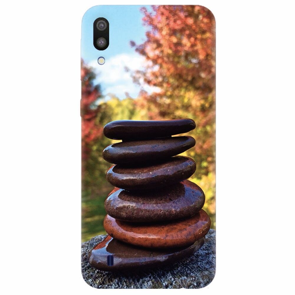 Husa silicon pentru Samsung Galaxy M10, Stacking Stones