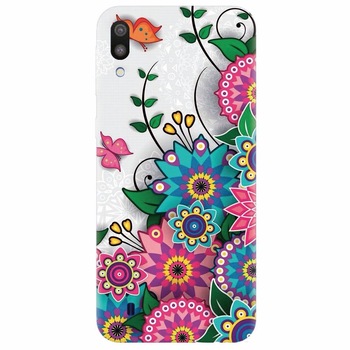 Husa silicon pentru Samsung Galaxy M10, Mandala Flowers Husa silicon pentru Samsung Galaxy M10, Mandala Flowers