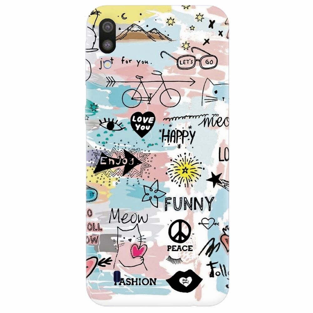 Husa silicon pentru Samsung Galaxy M10, Travel 101