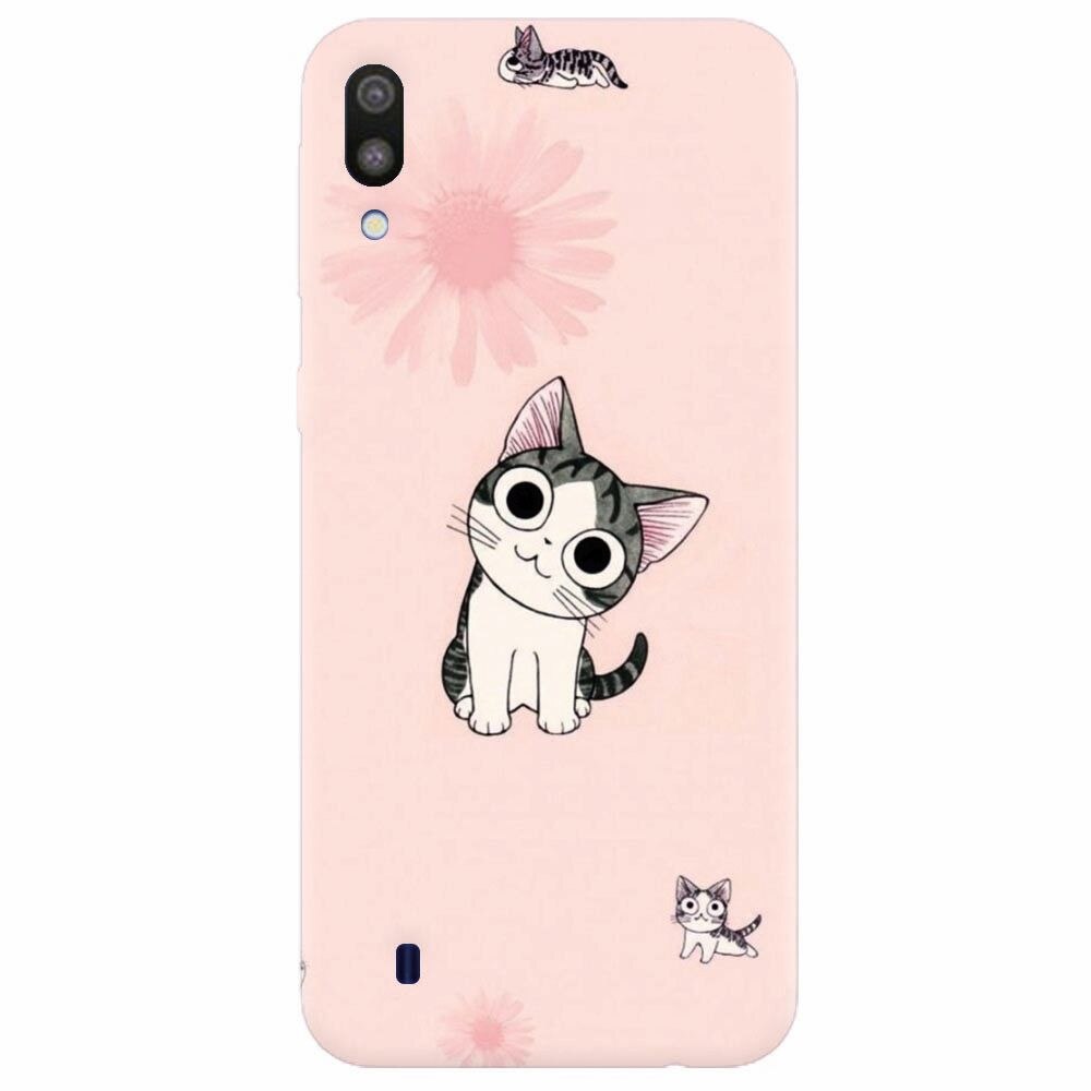 Husa silicon pentru Samsung Galaxy M10, Cute Cat 101