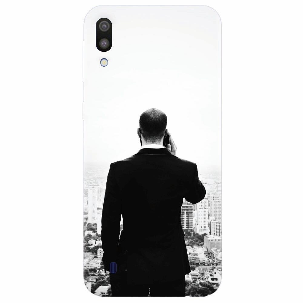 Husa silicon pentru Samsung Galaxy M10, Man In Suit