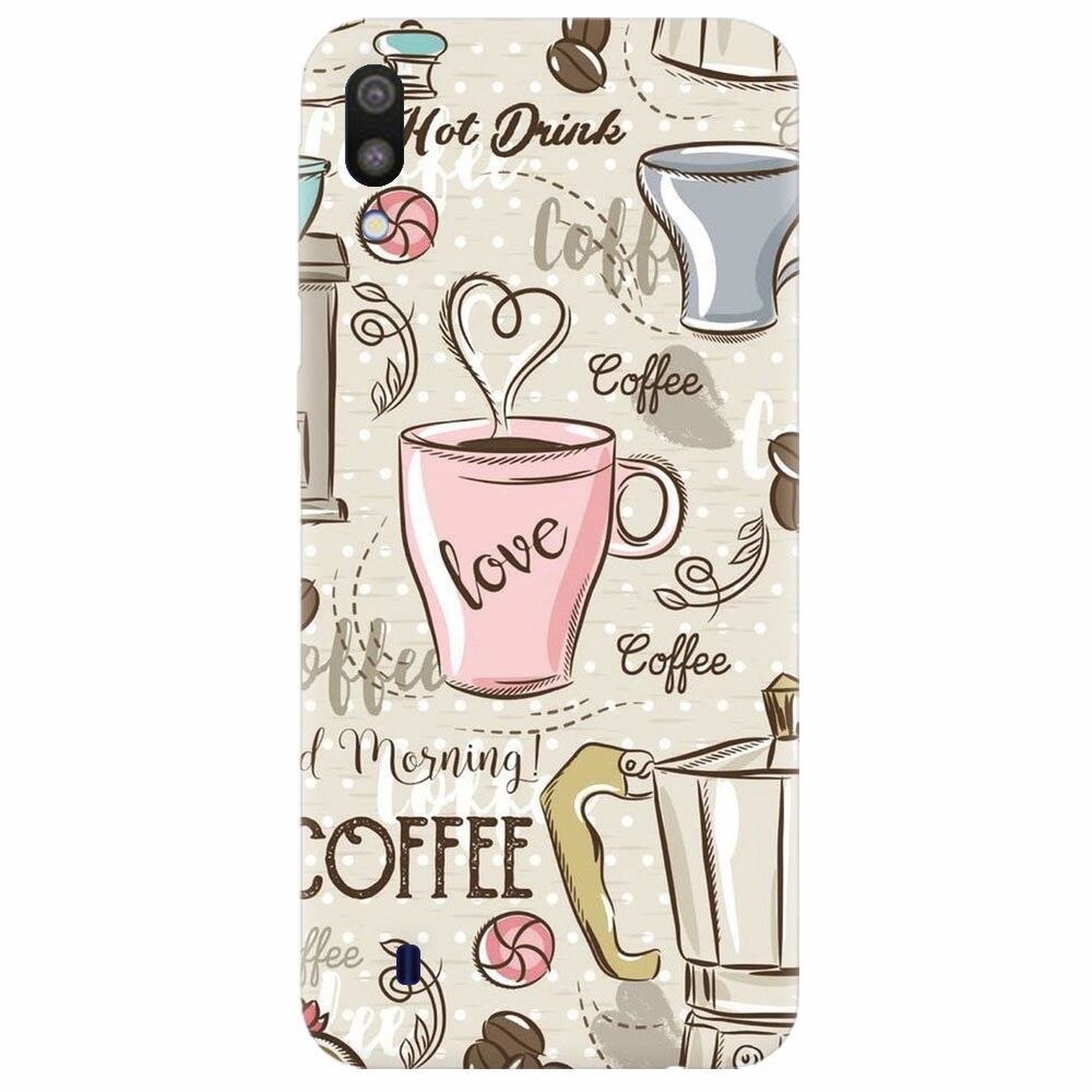 Husa silicon pentru Samsung Galaxy M10, Coffe And Donuts