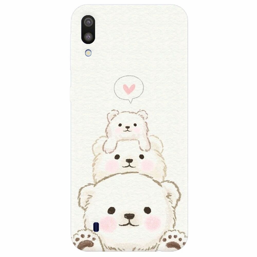 Husa silicon pentru Samsung Galaxy M10, Bear Family