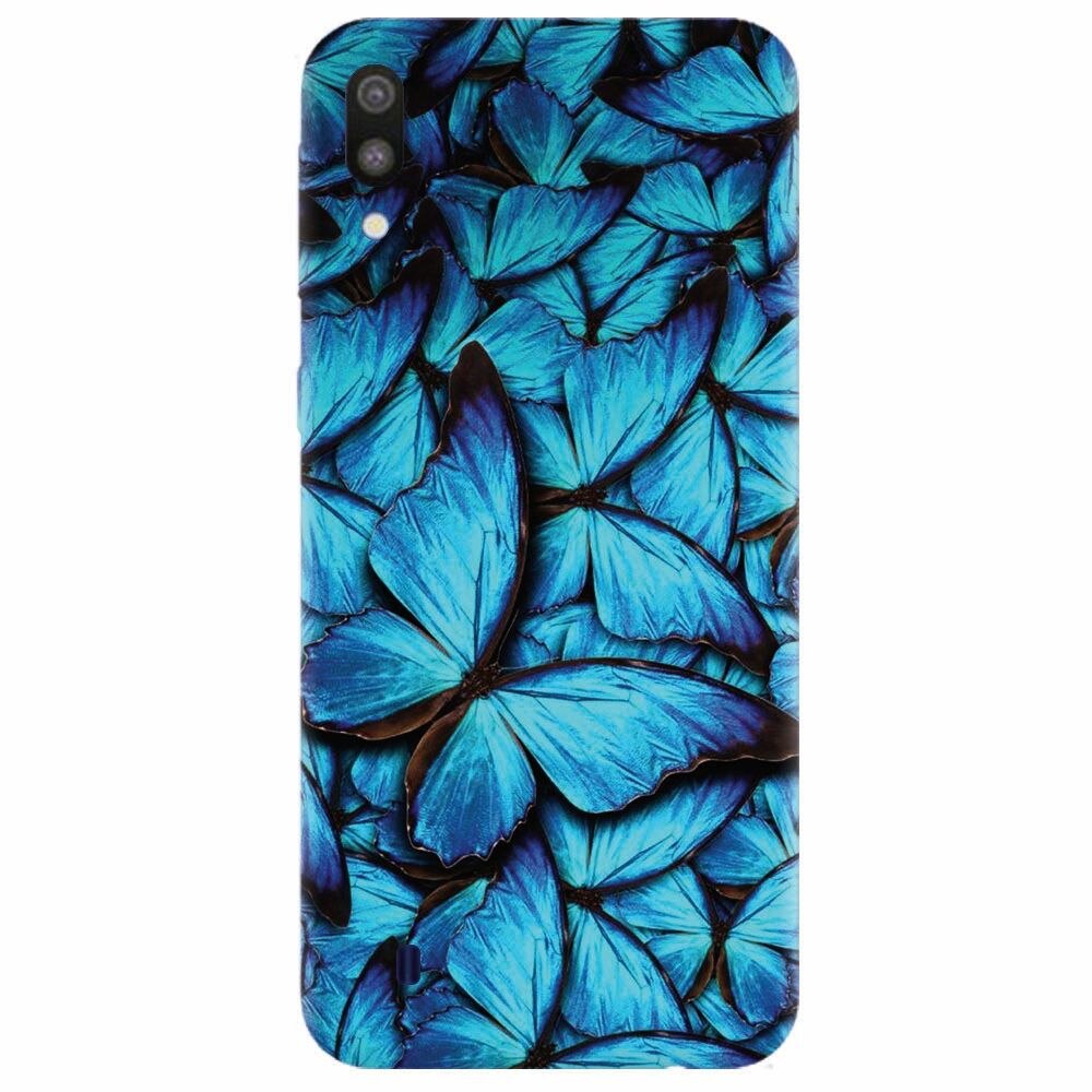 Husa silicon pentru Samsung Galaxy M10, Blue Butterfly 101