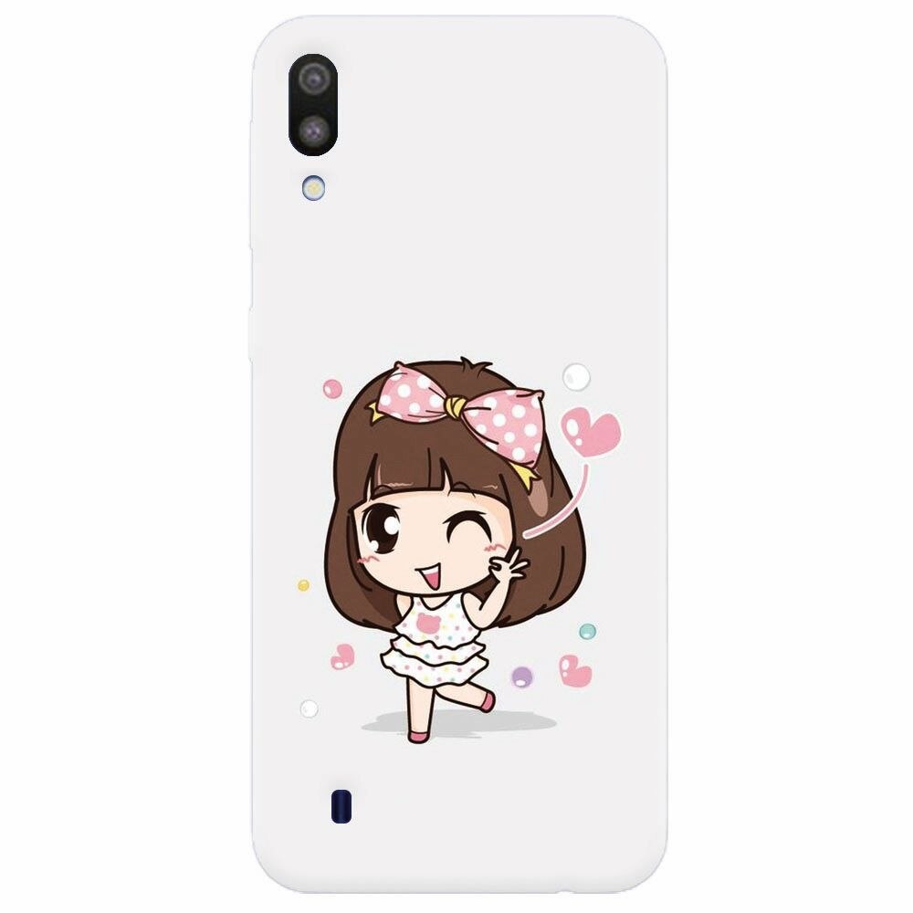 Husa silicon pentru Samsung Galaxy M10, Happy Girl