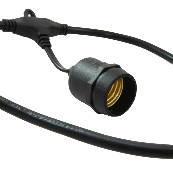 Cablu Ghirlanda luminoasa cu pendul 10 m. cu 10 fasunguri E27 interconectabila