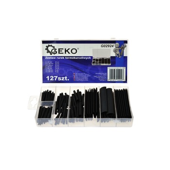 Set tuburi termocontractabile 127 piese, Geko G02924 Set tuburi termocontractabile 127 piese, Geko G02924
