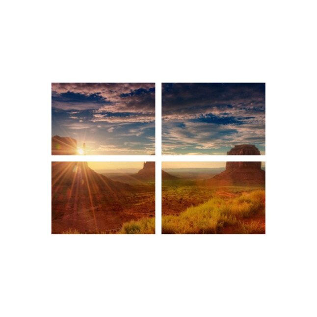 Set tablouri Multicanvas 4 piese 100x70 cm, peisaj 6