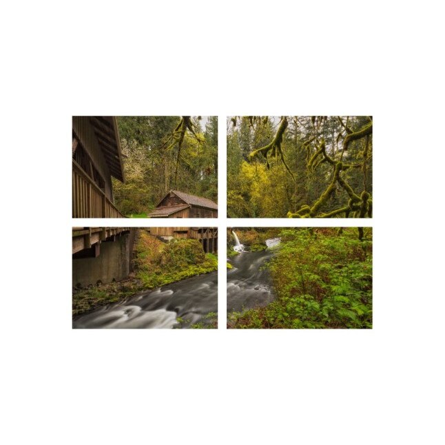 Set tablouri Multicanvas 4 piese 100x70 cm, peisaj 137