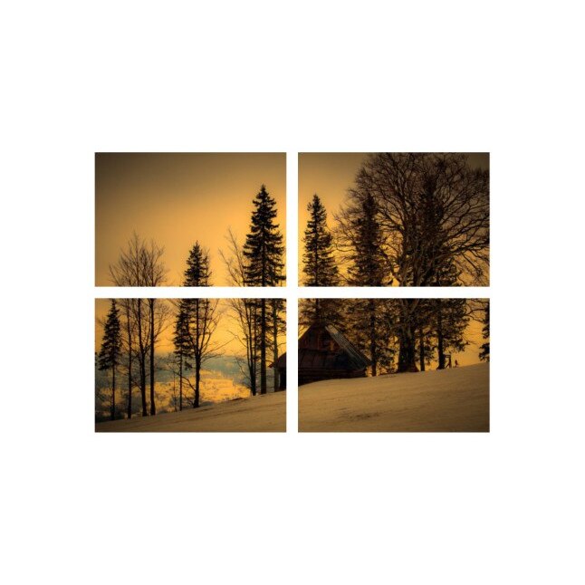 Set tablouri Multicanvas 4 piese 100x70 cm, peisaj 136