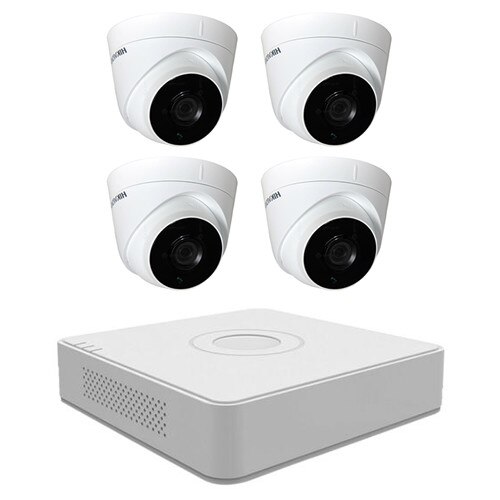 Set sistem supraveghere video 4 camere 2MP interior/exterior Hikvision, FullHD
