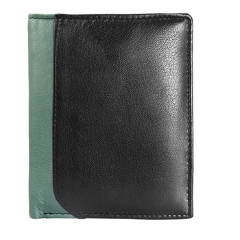 Portofel barbati , Akzent, Ice Star Wallet , protectie RFID vertical, piele de capra, negru cu insertie verde - 3000364-003 Portofel barbati , Akzent, Ice Star Wallet , protectie RFID vertical, piele de capra, negru cu insertie verde - 3000364-003