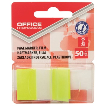 Page marker din plastic cu dispenser OFFICE Products, 25 X 43 mm, 50 file, galben Page marker din plastic cu dispenser OFFICE Products, 25 X 43 mm, 50 file, galben