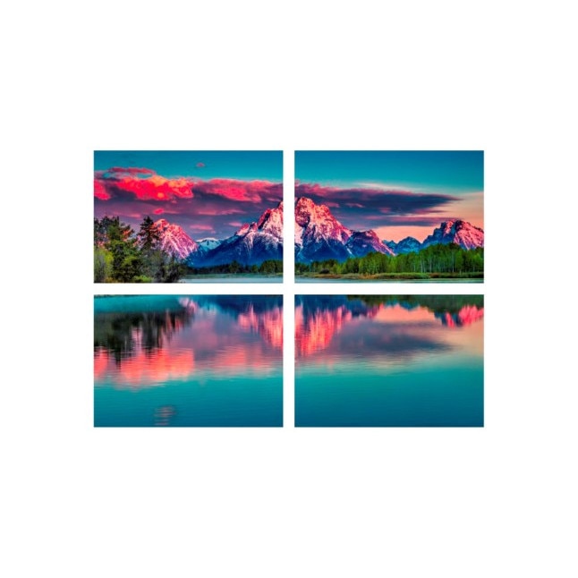Set tablouri Multicanvas 4 piese 100x70 cm, peisaj 185