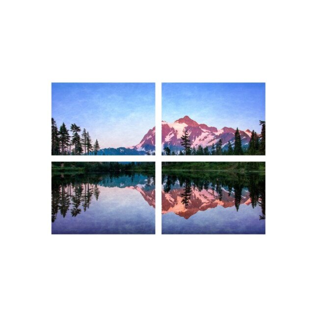 Set tablouri Multicanvas 4 piese 100x70 cm, peisaj 172