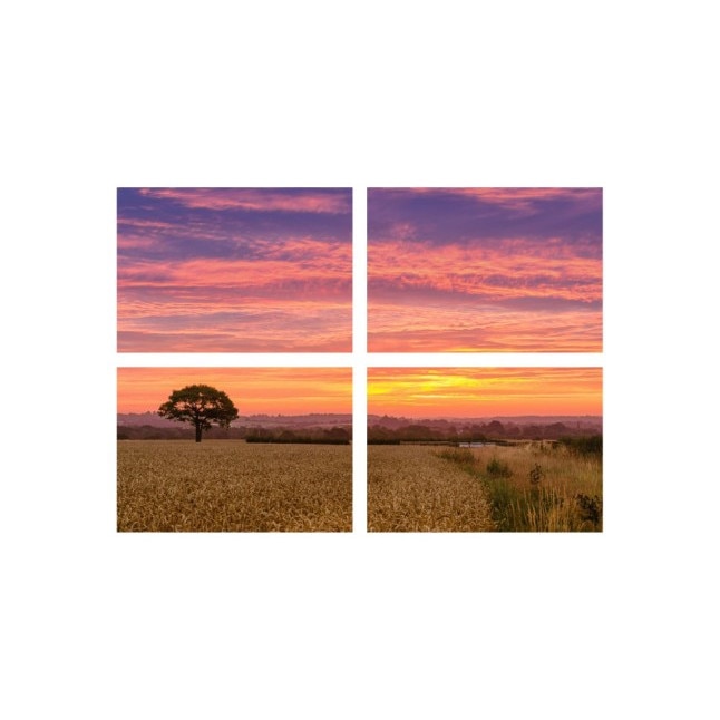Set tablouri Multicanvas 4 piese 60x40 cm, peisaj 190