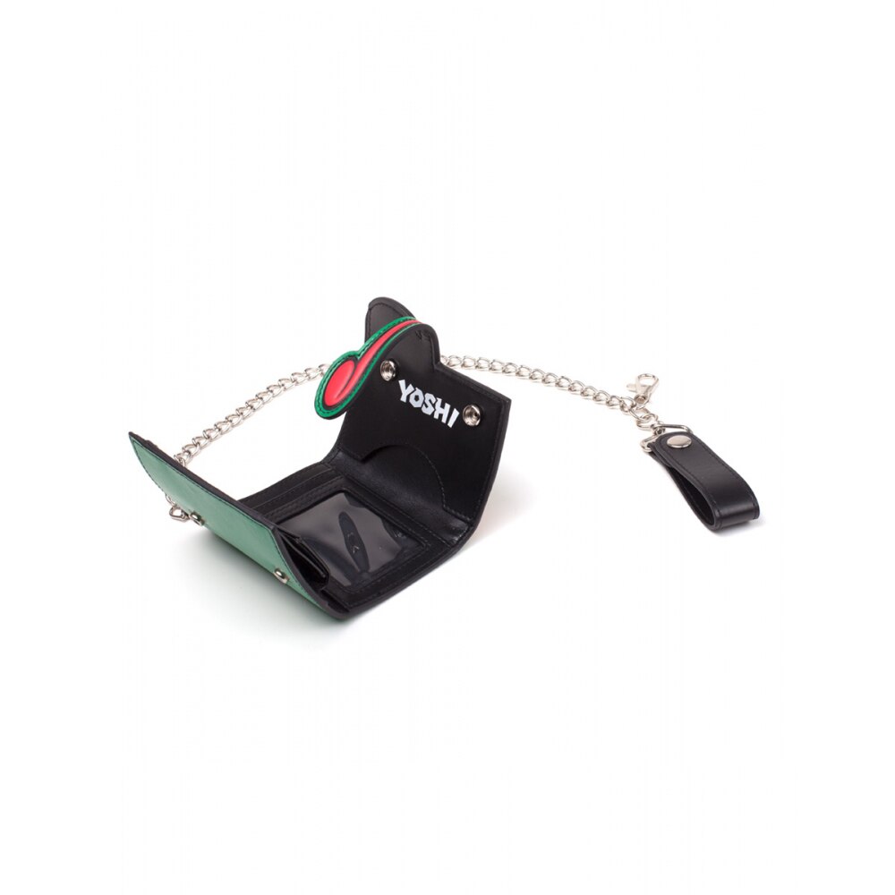Yoshi Racing Wallet Portofel Bioworld Super Mario - Yoshi Tongue Tri-Fold Chain Wallet ...